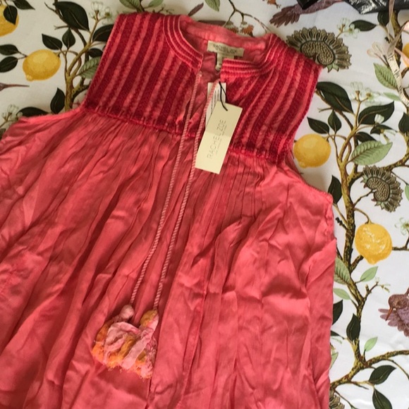 ❤️HOST PICK🏝️NWT RACHEL ZOE Embroidered Boho Tank Top Size Medium - Picture 1 of 13